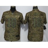 Women Nike Los Angeles Rams #16 Jared Goff Camo Salute To Service Limited Jersey