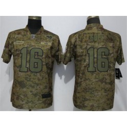 Women Nike Los Angeles Rams #16 Jared Goff Camo Salute To Service Limited Jersey