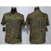Women Nike Los Angeles Rams #30 Todd Gurley II Camo Salute To Service Limited Jersey
