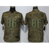 Women Nike Philadelphia Eagles #86 Zach Ertz Camo Camo Salute To Service Limited Jersey