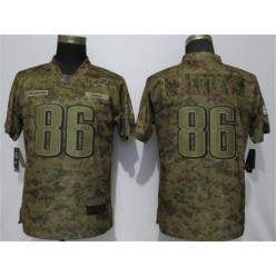 Women Nike Philadelphia Eagles #86 Zach Ertz Camo Camo Salute To Service Limited Jersey