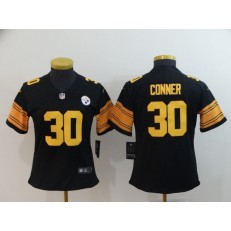 Women Nike Pittsburgh Steelers #30 James Conner Black Color Rush Limited NFL Jersey