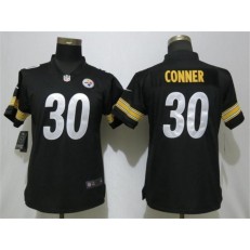 Women Nike Pittsburgh Steelers #30 James Conner Black Vapor Untouchable Limited Jersey