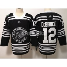 Chicago Blackhawks #12 Alex DeBrincat Black 2019 Winter Classic Adidas NHL Men Jersey