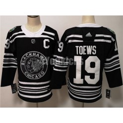 Chicago Blackhawks #19 Jonthan Toews Black 2019 Winter Classic Adidas NHL Men Jersey