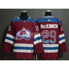 Colorado Avalanche #29 Nathan MacKinnon Burgundy Drift Fashion Adidas NHL Men Jersey