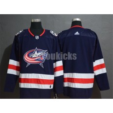 Columbus Blue Jackets Blank Navy Adidas NHL Men Jersey