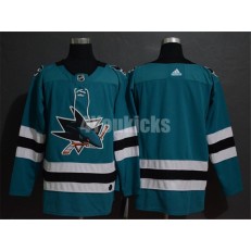 San Jose Sharks Blank Teal Adidas NHL Men Jersey