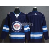 Winnipeg Jets Blank Navy Adidas NHL Men Jersey