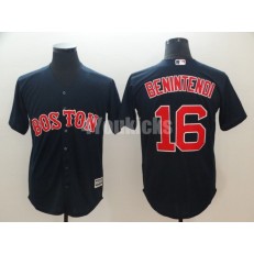 MLB Boston Red Sox #16 Andrew Benintendi Navy Cool Base Jersey