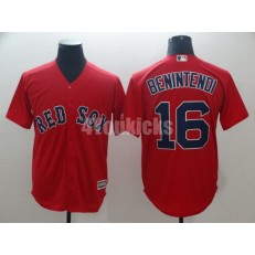 MLB Boston Red Sox #16 Andrew Benintendi Red Cool Base Men Jersey