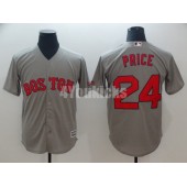 MLB Boston Red Sox #24 David Price Gray Cool Base Jersey