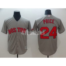 MLB Boston Red Sox #24 David Price Gray Cool Base Jersey