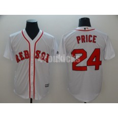 MLB Boston Red Sox #24 David Price White Cool Base Men Jersey