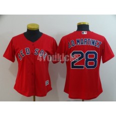 MLB Boston Red Sox #28 J.D. Martinez Red Women Cool Base Jersey