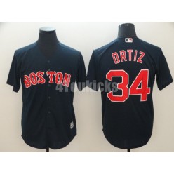 MLB Boston Red Sox #34 David Ortiz Navy Cool Base Jersey