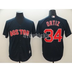 MLB Boston Red Sox #34 David Ortiz Navy Cool Base Men Jersey