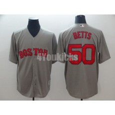 MLB Boston Red Sox #50 Mookie Betts Gray Cool Base Men Jersey