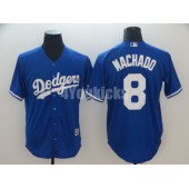 MLB Los Angeles Dodgers #8 Manny Machado Royal Cool Base Men Jersey