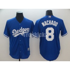 MLB Los Angeles Dodgers #8 Manny Machado Royal Cool Base Men Jersey