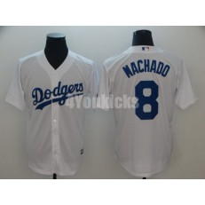 MLB Los Angeles Dodgers #8 Manny Machado White Cool Base Men Jersey