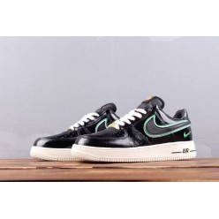 NIKE AIR FORCE 1 LOW BLACK WHITE GREEN AS4061-200
