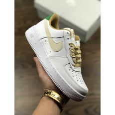 NIKE AIR FORCE 1 LOW WHITE GOLD 306353-001