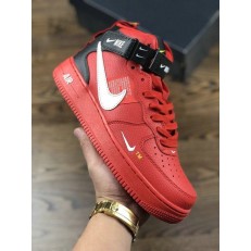 NIKE AIR FORCE 1 MID 07 LV8 RED BLACK 804609-605