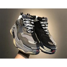 BALENCIAGA TRIPLE S SNEAKER BLACK RED IN THE GREY 533891 W090C 1264