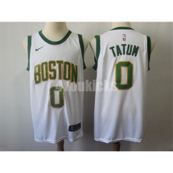 Boston Celtics #0 Jayson Tatum White City Edition Nike Swingman Men Jersey