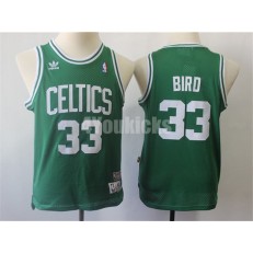 Boston Celtics #33 Larry Bird Green Youth Hardwood Classics Jersey