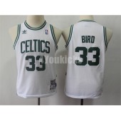 Boston Celtics #33 Larry Bird White Youth Hardwood Classics Jersey