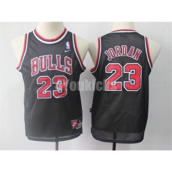 Chicago Bulls #23 Michael Jordan Black Youth Throwback Nike Swingman Jersey