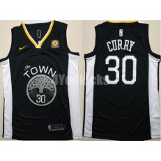 Golden State Warriors #30 Stephen Curry Black Statement Nike Swingman Men Jersey