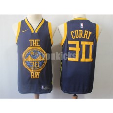 Golden State Warriors #30 Stephen Curry Navy 2018-19 City Edition Nike Swingman Men Jersey