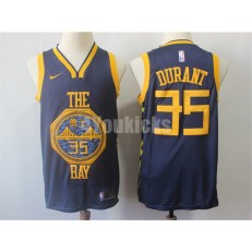 Golden State Warriors #35 Kevin Durant Navy 2018-19 City Edition Nike Swingman Men Jersey