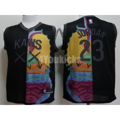 KAWS x Jordan #23 Michael Jordan Black NBA Men Jersey