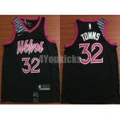 Minnesota Timberwolves #32 Karl Anthony Towns Black 2018-19 City Edition Nike Swingman Men Jersey