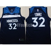 Minnesota Timberwolves #32 Karl-Anthony Towns Navy Nike Swingman Men Jersey