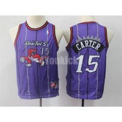 Toronto Raptors #15 Vince Carter Purple Youth Swingman Jersey