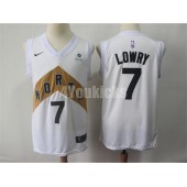 Toronto Raptors #7 Kyle Lowry White 2018-19 City Edition Nike Swingman Men Jersey