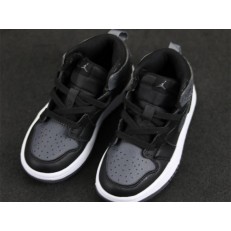 KID'S AIR JORDAN 1 MID ALT BLACK GREY WHITE 555088-013