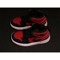 KID'S AIR JORDAN 1 MID ALT BLACK RED 554724-610