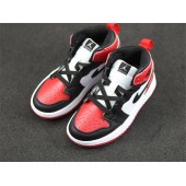 KID'S AIR JORDAN 1 MID ALT BLACK RED WHITE 555088-610