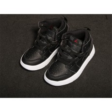 KID'S AIR JORDAN 1 MID ALT BLACK WHITE 555088-006