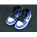 KID'S AIR JORDAN 1 MID ALT WHITE BLACK BLUE 555088-403