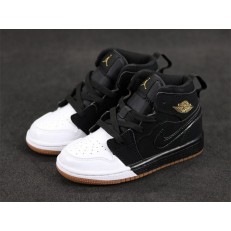 KID'S AIR JORDAN 1 MID GP BLACK WHITE 640737-021