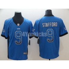Detroit Lions #9 Matthew Stafford Royal Drift Fashion Limited Nike NFL Men Jersey