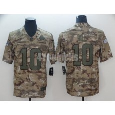 Kansas City Chiefs #10 Tyreek Hill Camo Salute To Service Limited Nike NFL Men Jersey