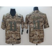 New England Patriots #11 Julian Edelman Camo Salute To Service Limited Nike NFL Men Jersey